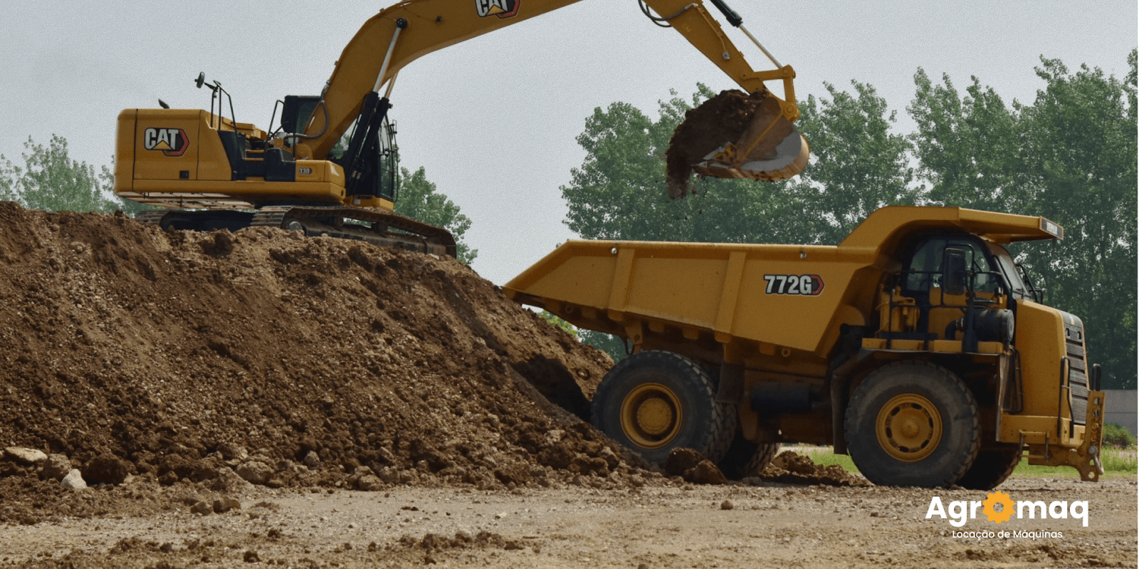 Locação de Máquinas Pesadas, Aluguel de Escavadeiras, Motoniveladoras e Tratores